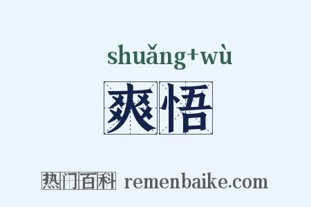 爽悟是什么意思的图片